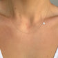 14K TINY Sideways Initial Necklace