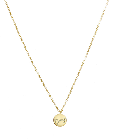 Long Constellation Crystal Horoscope Necklace