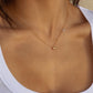 14K TINY Sideways Initial Necklace