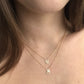 Rebel Necklace {Old English Initial} Solid 14K Gold