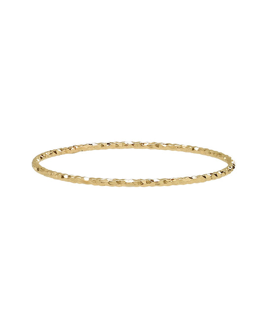 Tiny Solid 14k Gold Sparkle Band