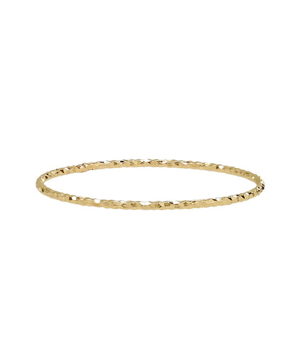 Tiny Solid 14k Gold Sparkle Band