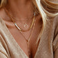 Solid 14K Gold Crescent Necklace