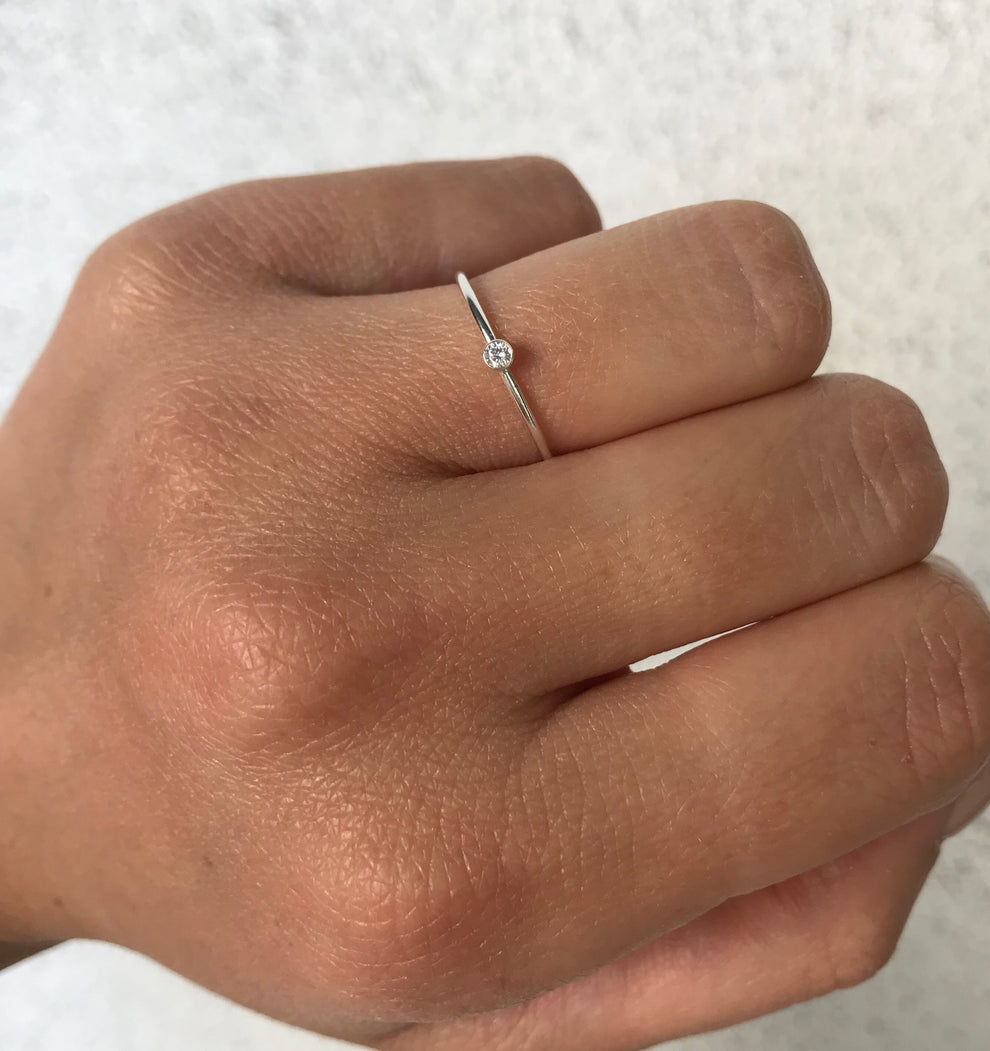 14K Baby Diamond Ring
