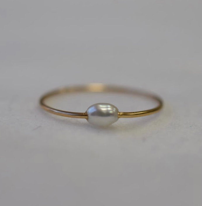 14k Gold Filled Pearl Ring
