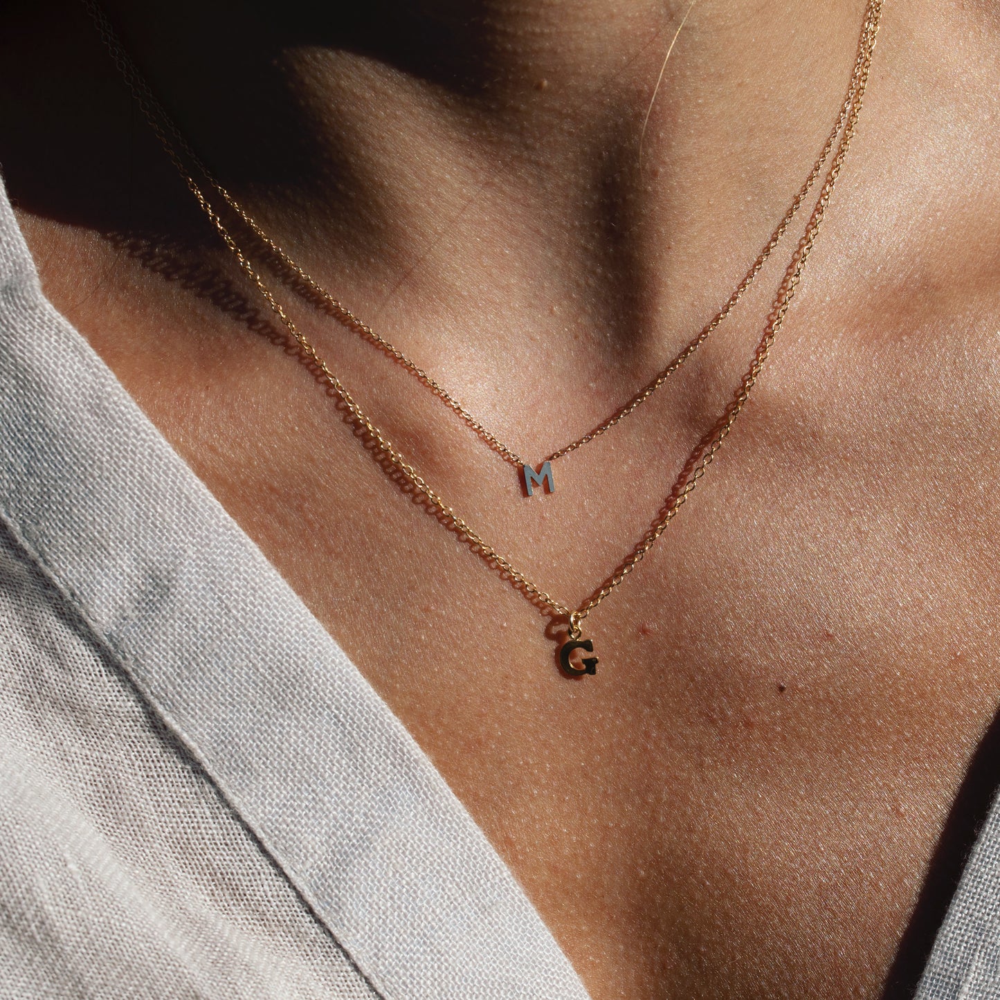 Teeny Tiny Initial Necklace