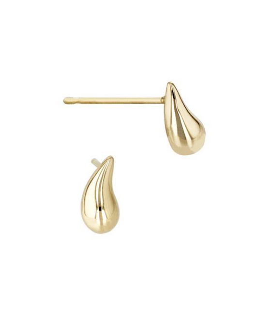 14K Teardrop Studs