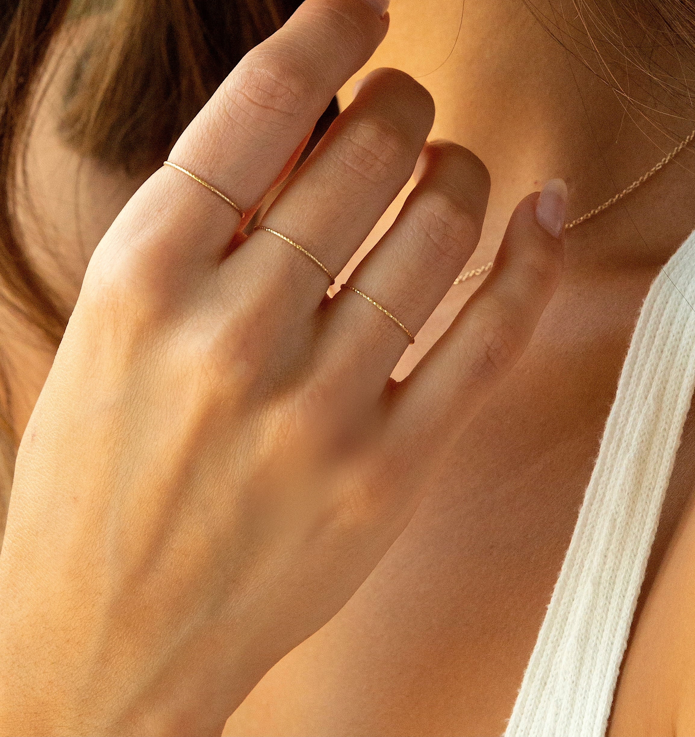 Buy Thin Gold Ring, Gold Stacking Ring, 14k Gold Filled Ring, Gold Ring,  Dainty Gold Ring, Stacking Ring, Skinny Gold Ring, Gold Stack Ring Online  in India - Etsy