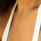 Micro 14k Gold Teardrop Necklace