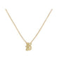 Rebel Necklace {Old English Initial} Solid 14K Gold