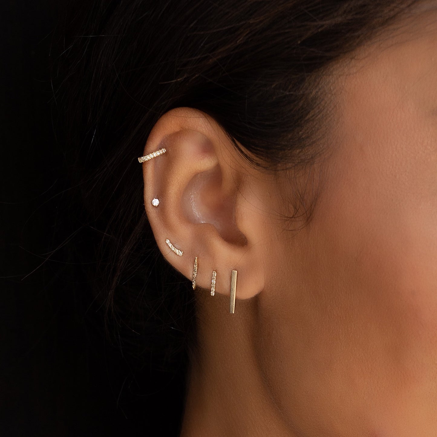 14k Cleo Diamond Stud