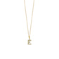 Solid 14K Gold TINY Diamond Initial Necklace