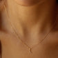 14K TINY Diamond Initial Necklace