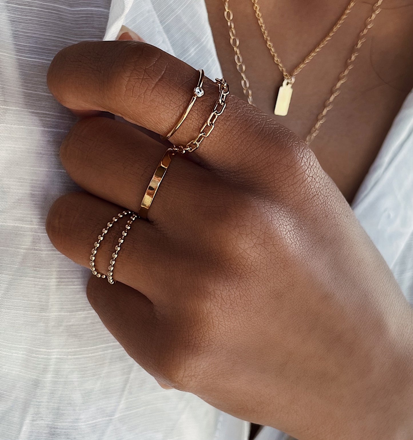 Baby Ball Chain Ring