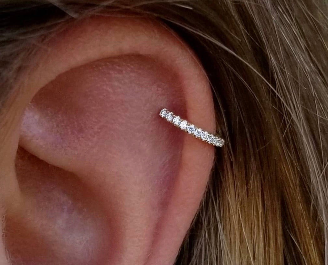 MINI 14K Diamond Huggies