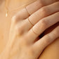 Tiny Solid 14k Gold Sparkle Band