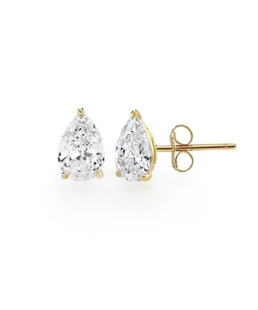 Solid 14K Gold Leona Stud Earrings