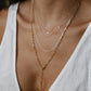 14K TINY Sideways Initial Necklace