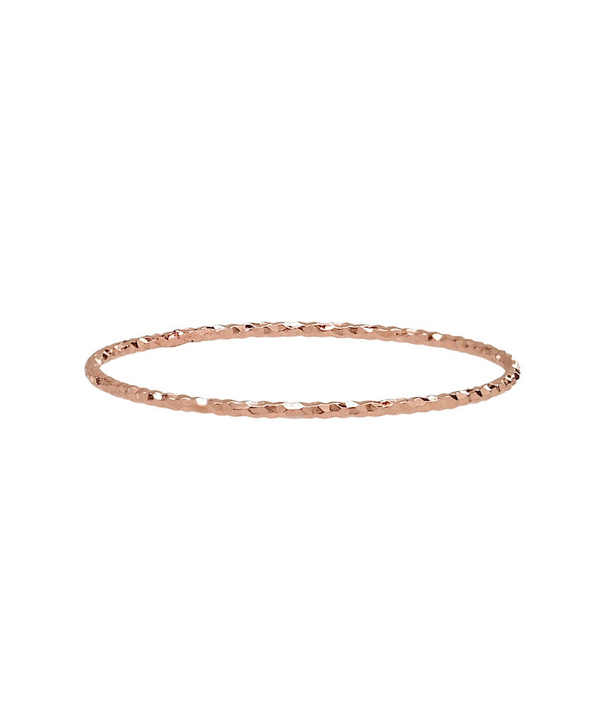 Tiny Solid 14k Gold Sparkle Band