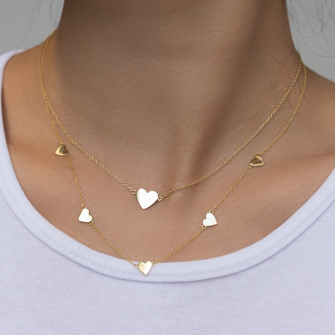 Five Heart Love Necklace