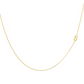 14K TINY Sideways Initial Necklace