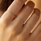 Tiny Solid 14k Gold Sparkle Band