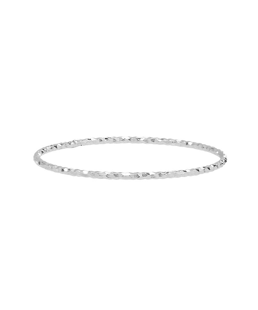 Tiny Solid 14k Gold Sparkle Band