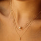 14K TINY Diamond Initial Necklace