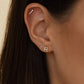 14K Diamond Initial Stud Earring