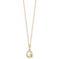 14K TINY Diamond Initial Necklace