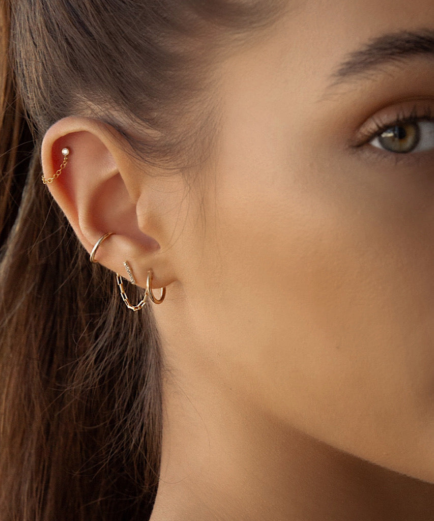 Threader Earrings,helix Chain Earring,gold&silver Threader Earrings,fake  Helix Piercing,ear Cuff With Chain,thread Earringsstring Earrings - Etsy |  Gold chain earrings, Threader earrings, Gold thread earrings
