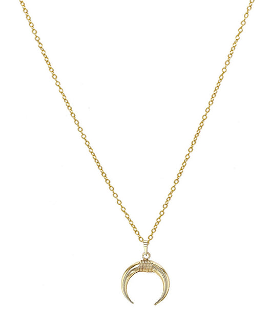14K Crescent Necklace