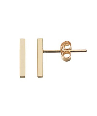 14K Long Bar Studs